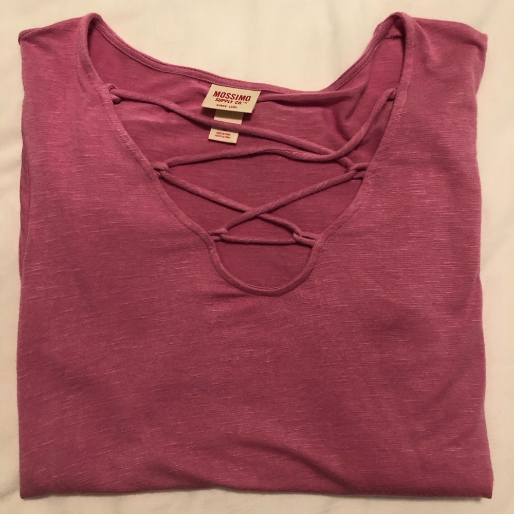 Pink Cross Front Shirt